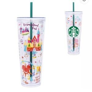 Disneyland Starbucks 24 oz Tumbler with Straw California Adventure Travel